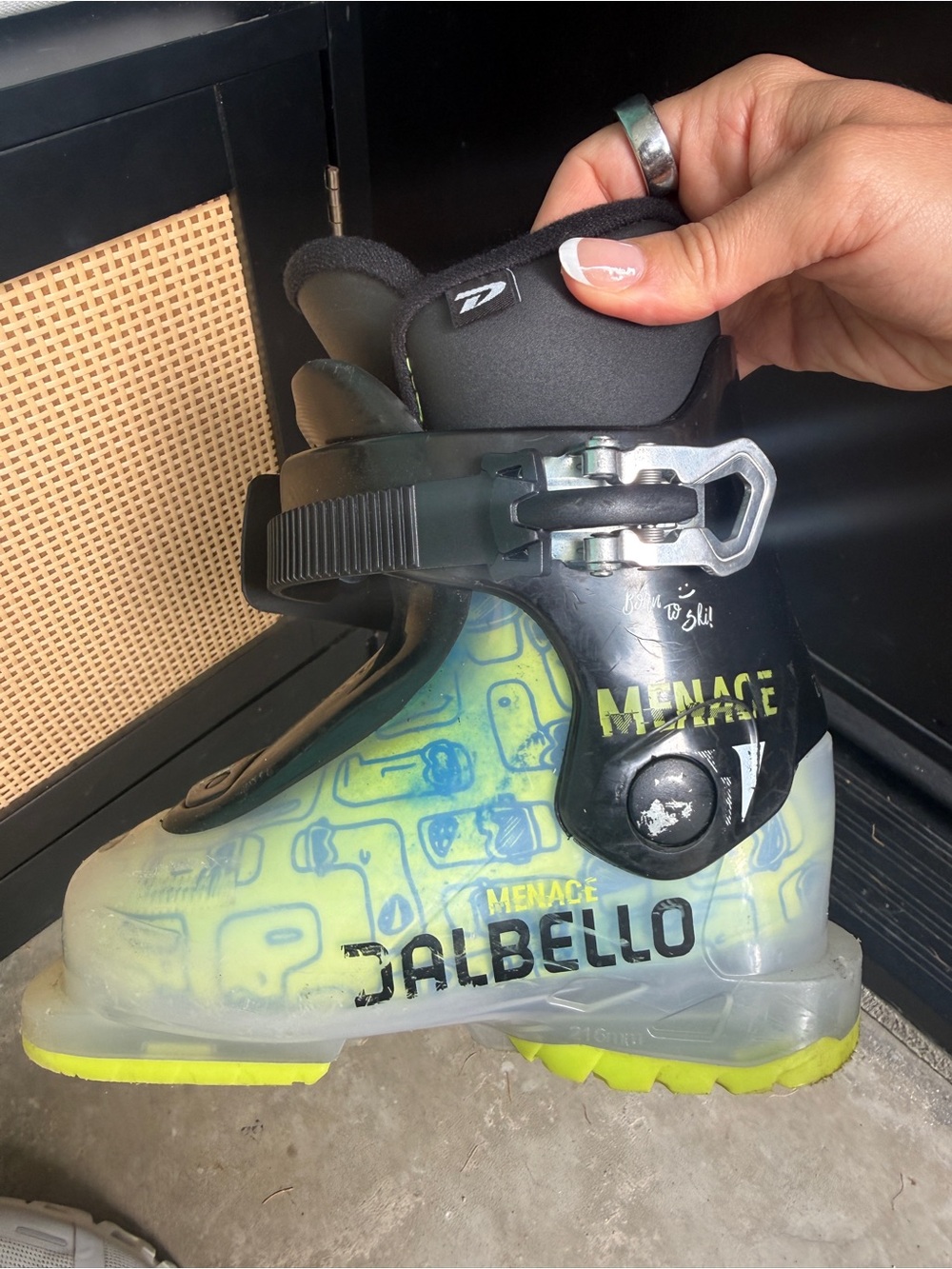 Dalbello Menace Kids' Ski Boot in Neon Yellow/Black
